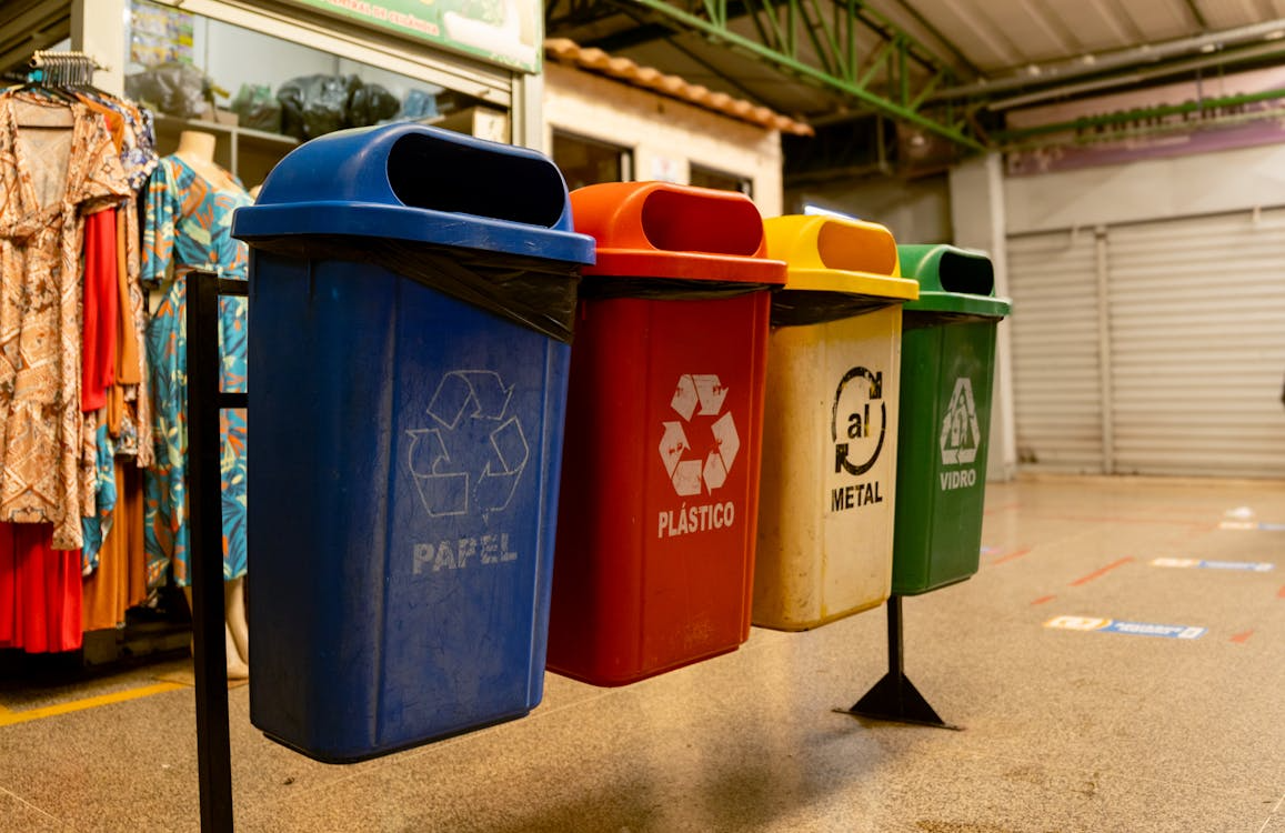 Recycling bins showing how different countries approach recycling systems