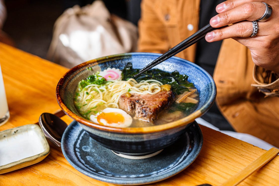 ramen bowl as beloved comfort food around the world served in a restaurant